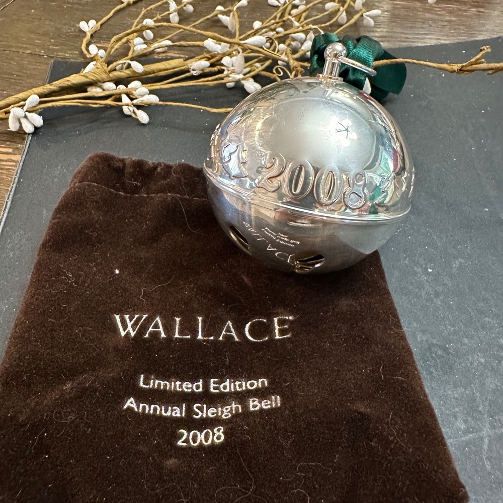 Wallace Annual Sleigh Bell 2008 Silver Plated Limited Edition Ornament